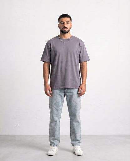 T-shirt  collar Gray