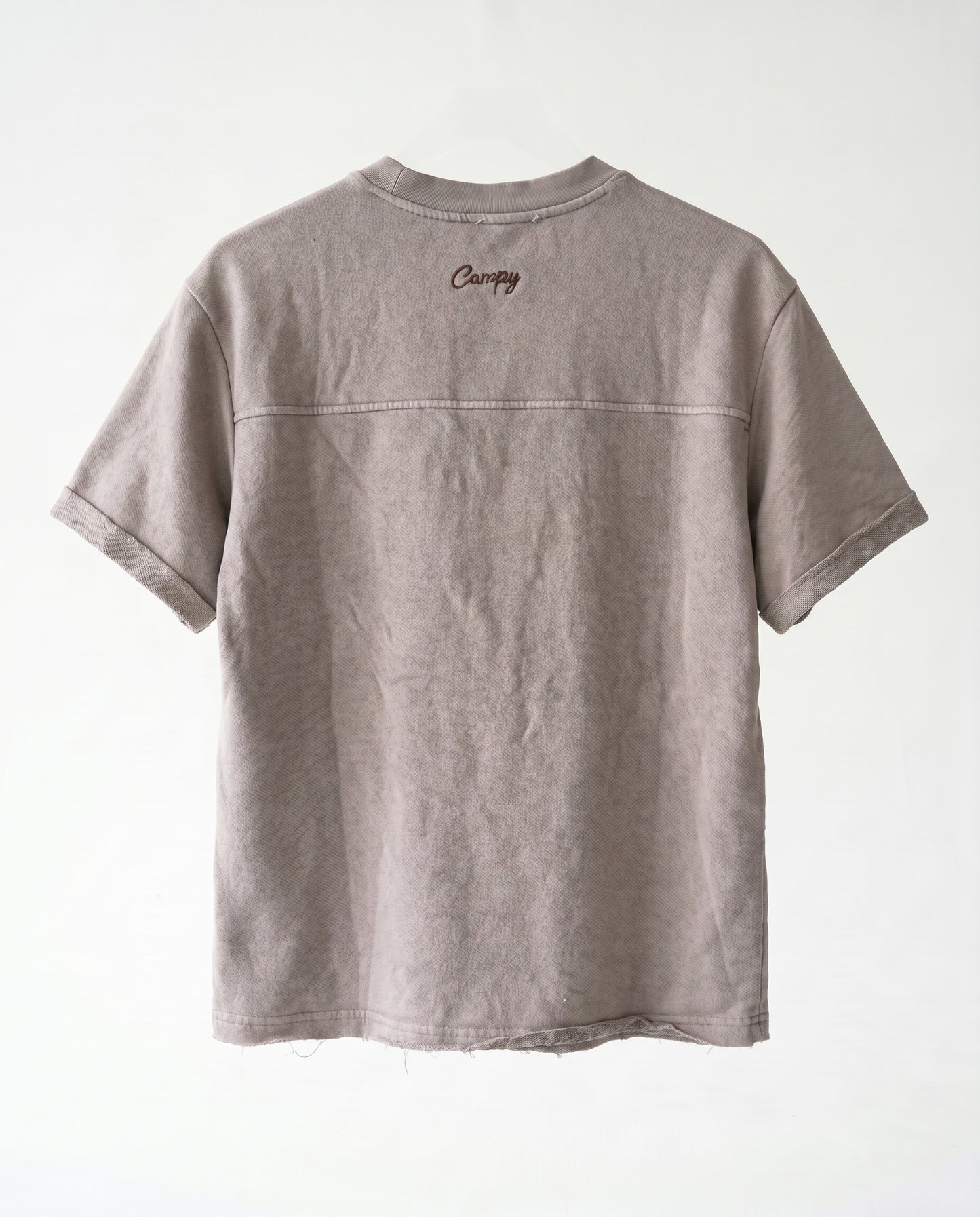 T-shirt Frayed sleeve Mocha