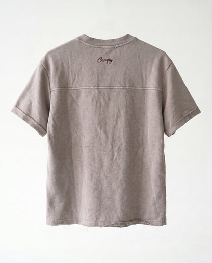 T-shirt Frayed sleeve Mocha