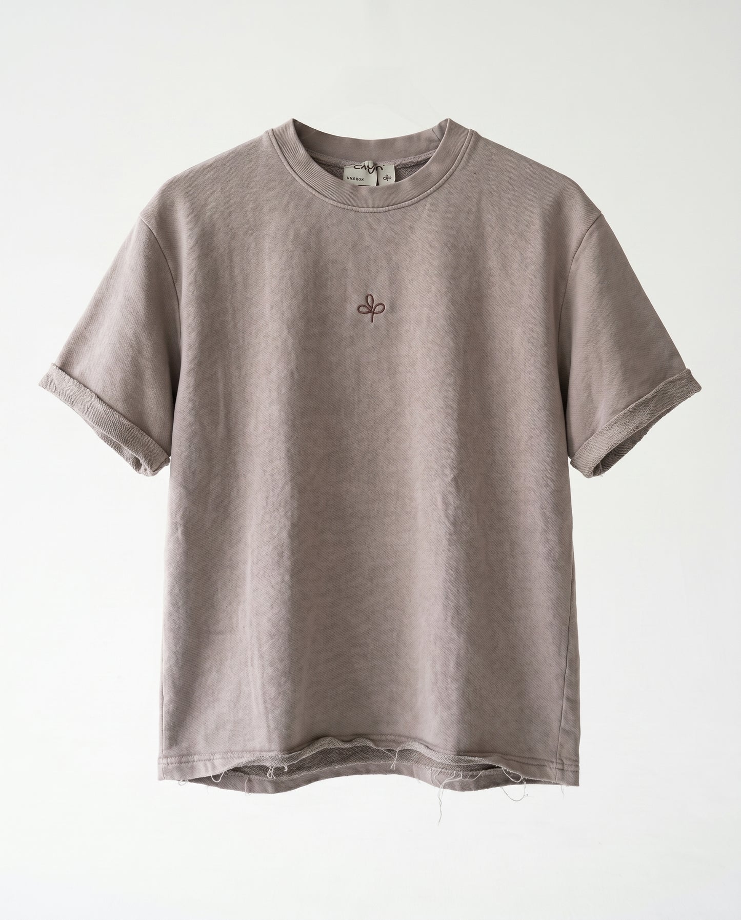 T-shirt Frayed sleeve Mocha
