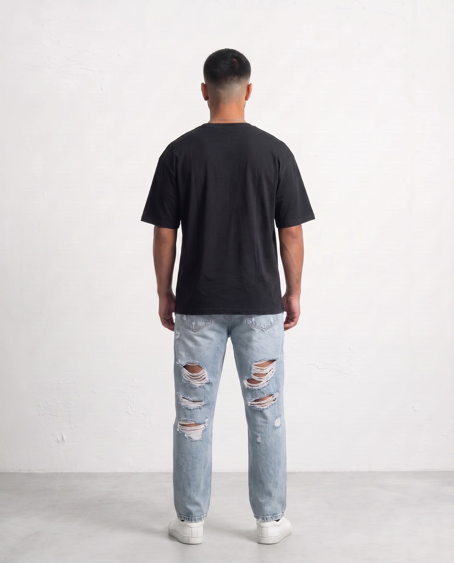 T-shirt- Oversize Patch Logo Black