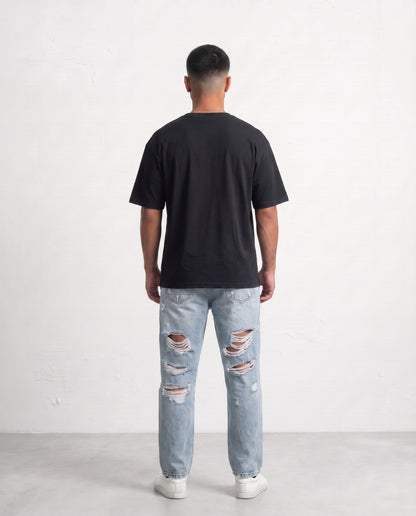 T-shirt- Oversize Patch Logo Black