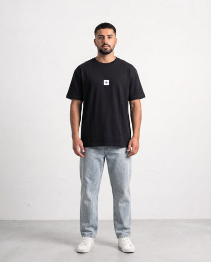 T-shirt- Oversize Patch Logo Black