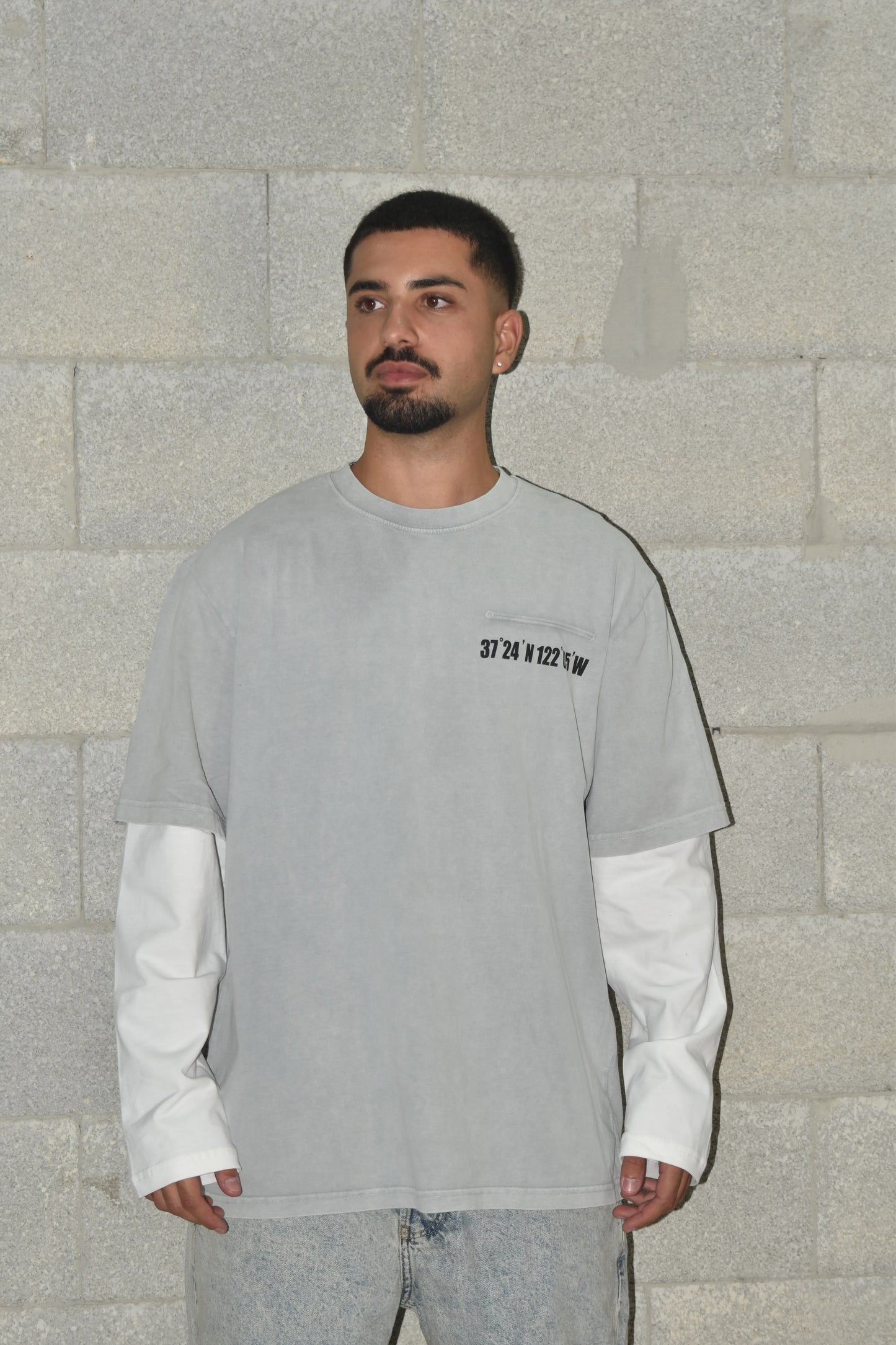 Shirt oversize 3724N gray