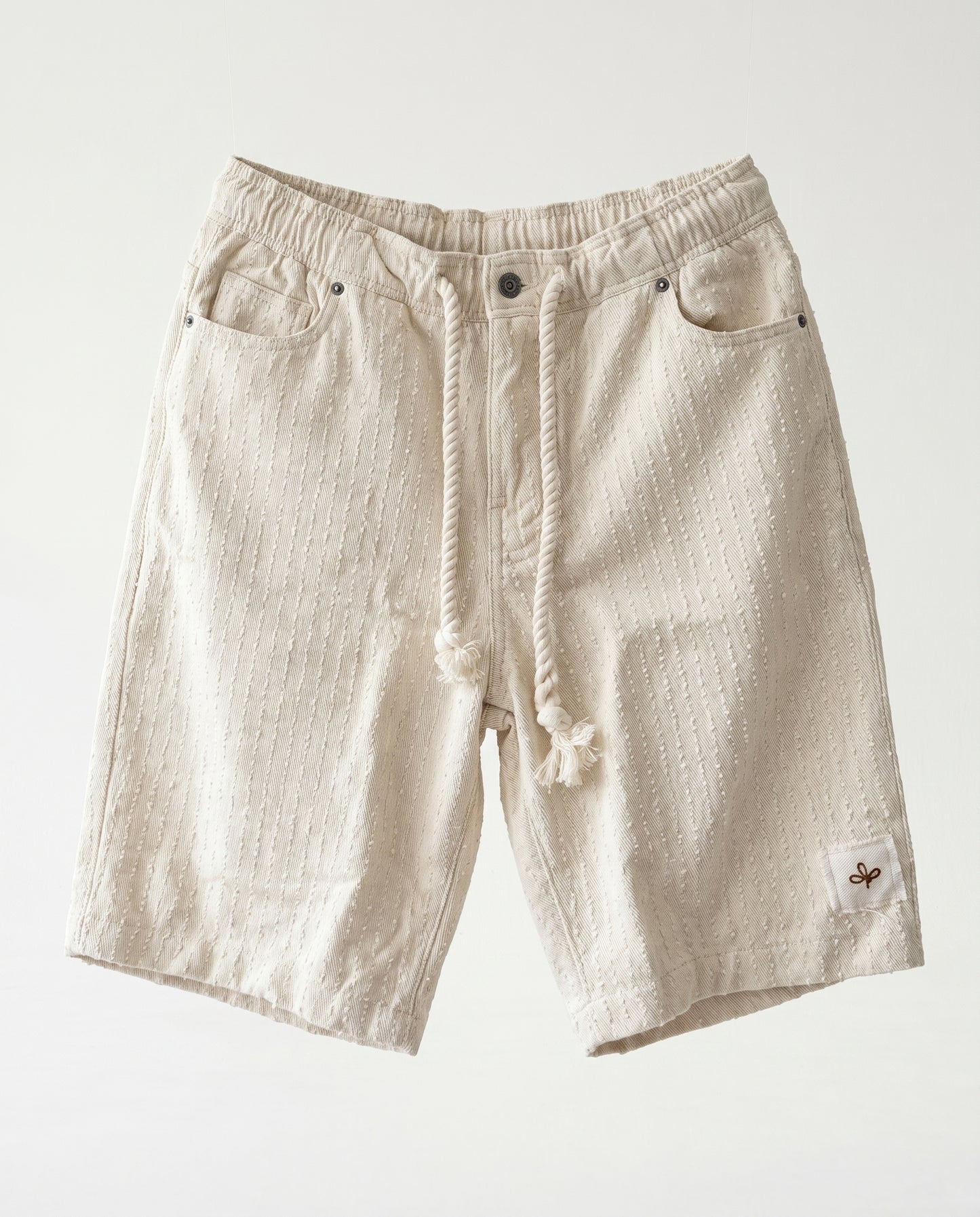 Short - Jeans Plusim Beige lines