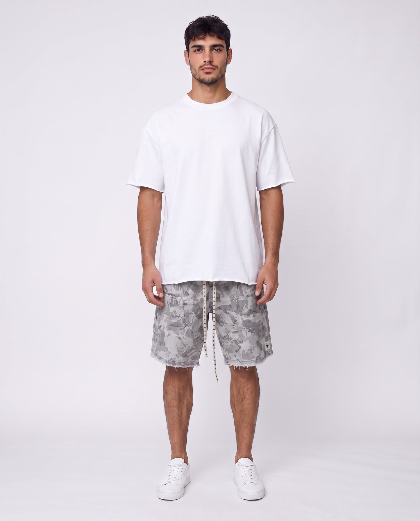 Short - Jeans Army Pockets B&W