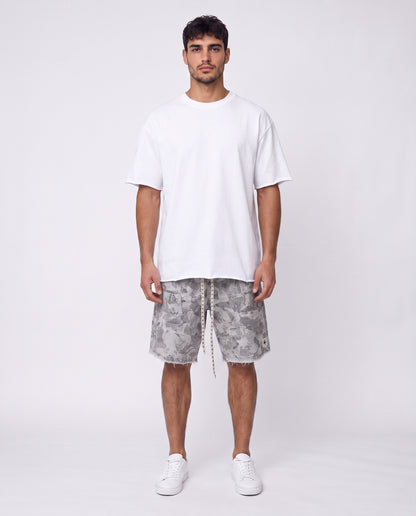 Short - Jeans Army Pockets B&W