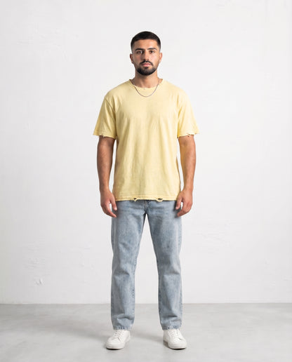 T-shirt Liam's linen rips Yellow