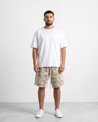 Short - jeans Army print