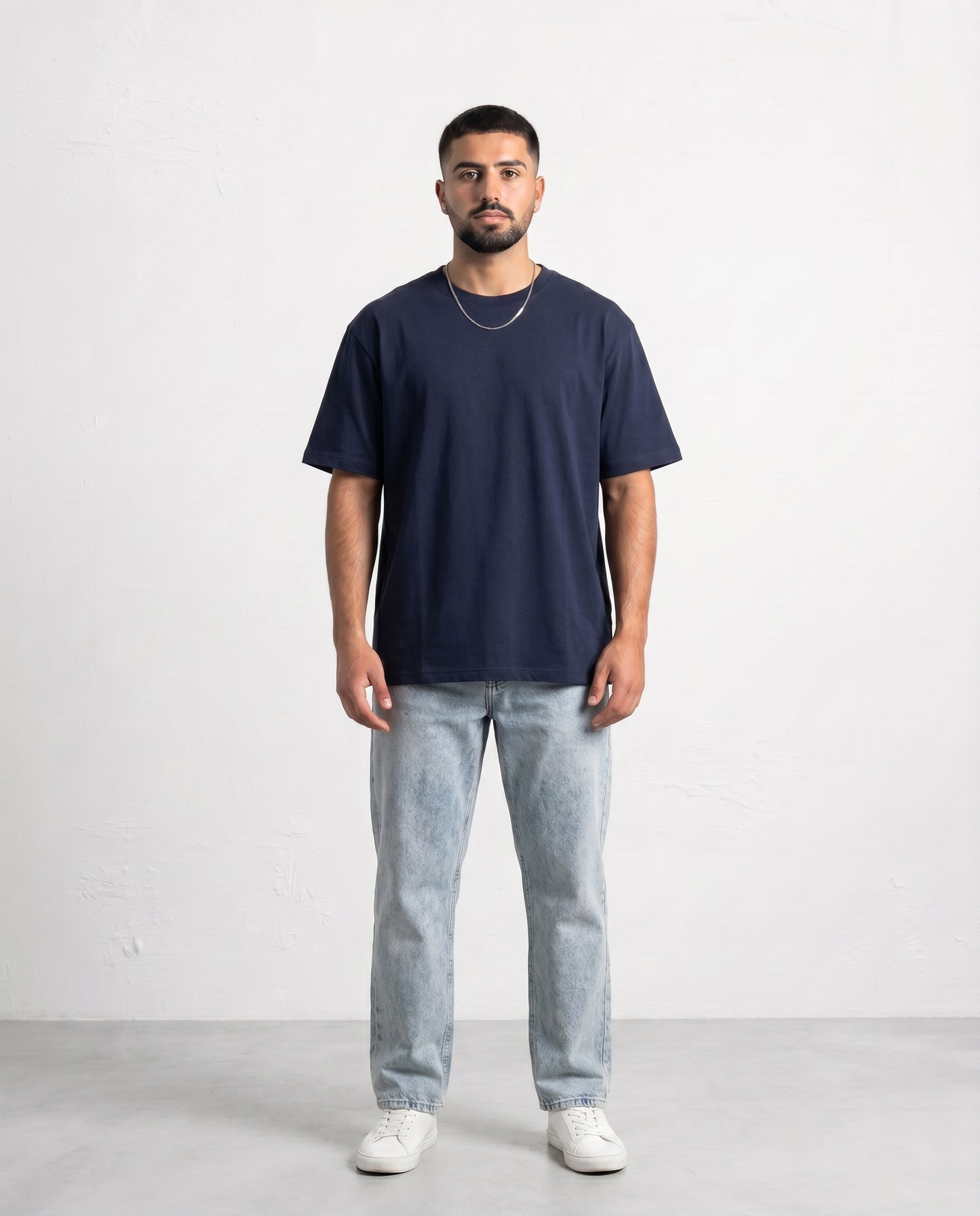 T-shirt collar Blue