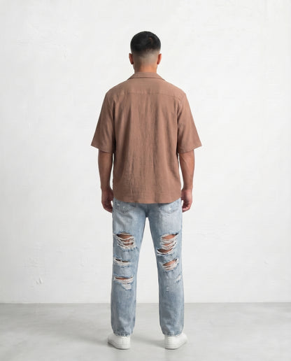 Shirt Cream brown