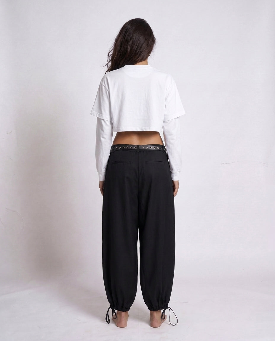 PANTS- Lace Roni BLACK