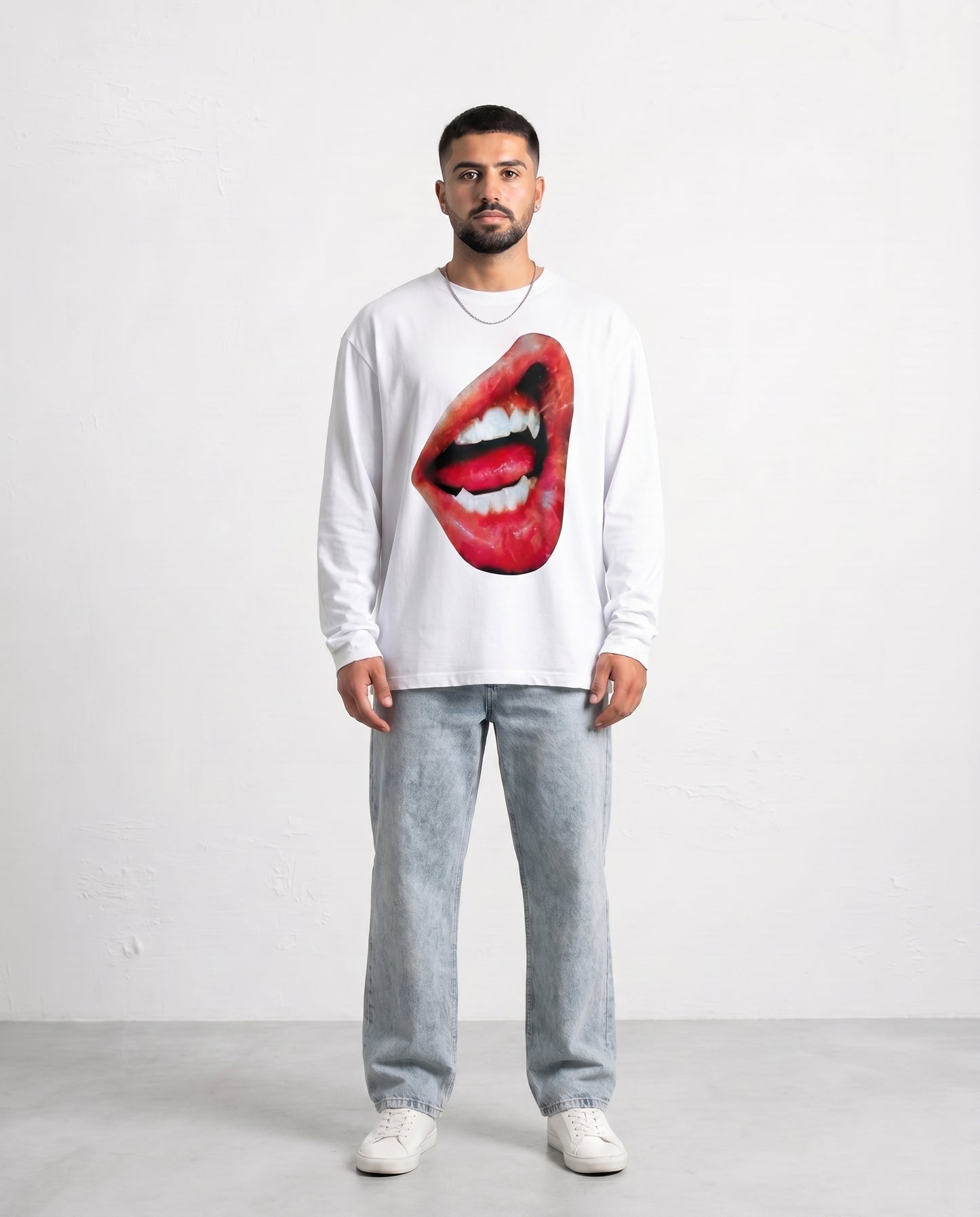 SHIRT - Lips White