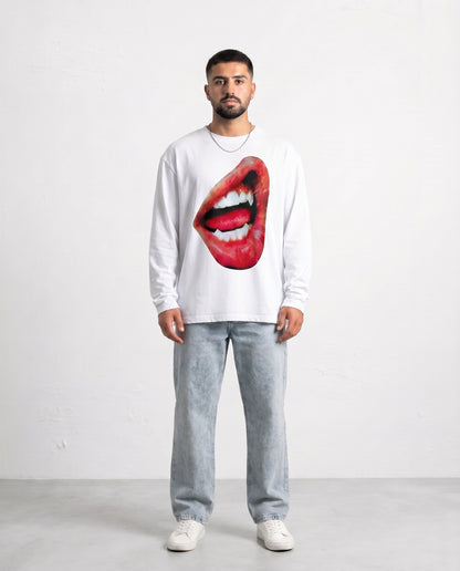 SHIRT - Lips White