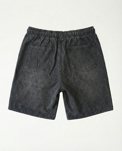 Short - Black Thick Rope Jeans Plus Diamonds