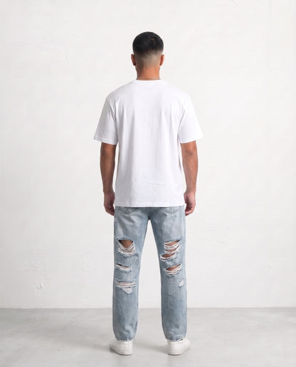 T-shirt- Oversize Patch Logo White
