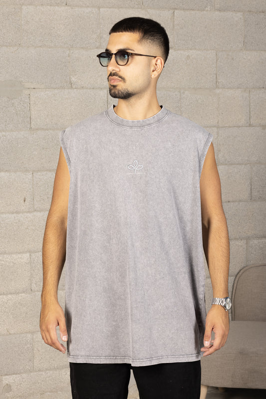 Signature Muscle Washed Grey