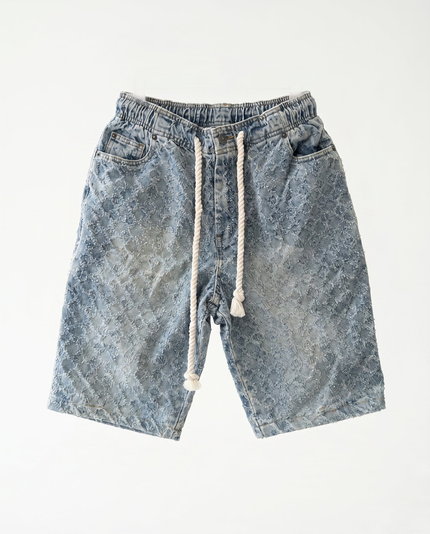Short - Jeans Plusim Blue flowers