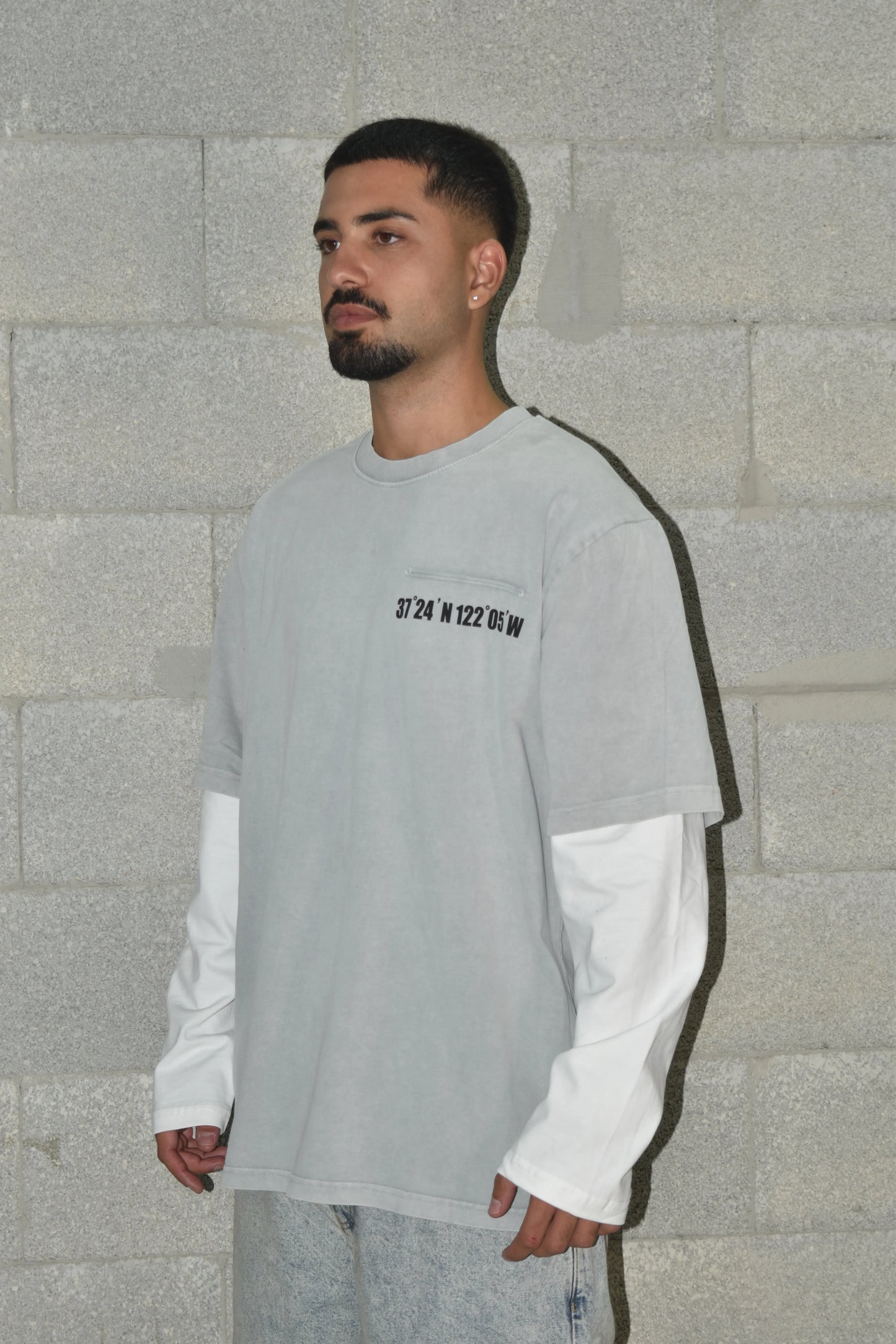 Shirt oversize 3724N gray