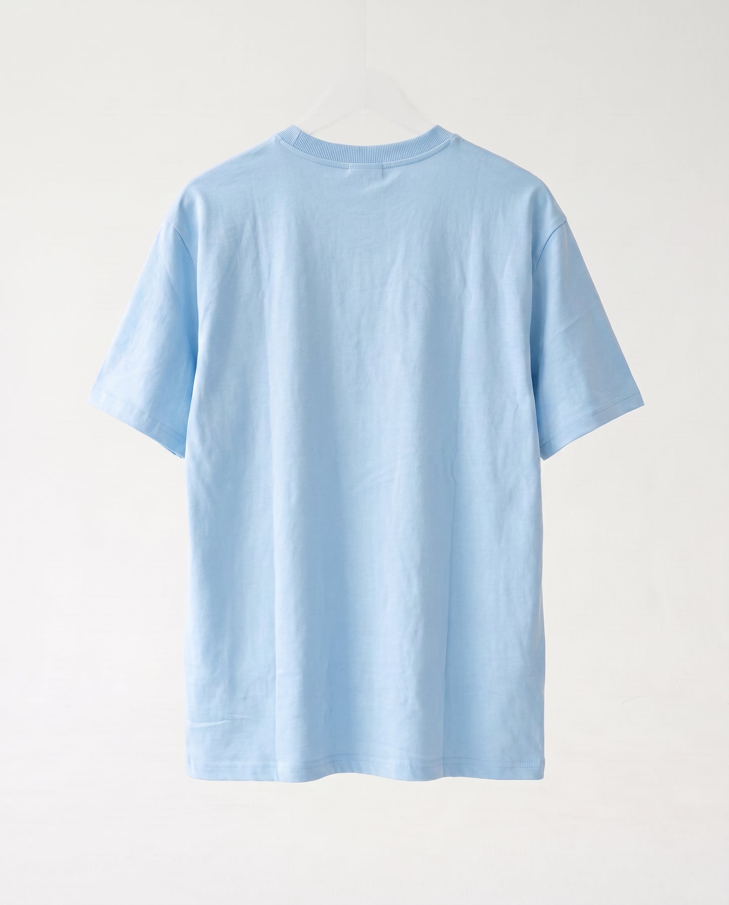 T-shirt- Oversize Patch Logo Light Blue