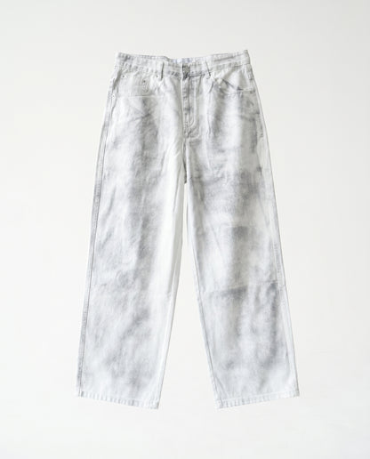 Jeans -  baggy polished white