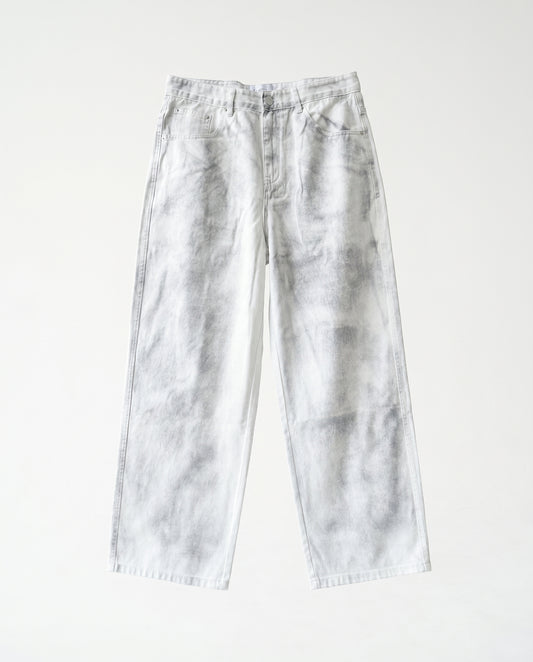 Jeans -  baggy polished white