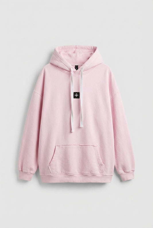 Sweatshirt OVERSIZE CAMPY paz logo front pink