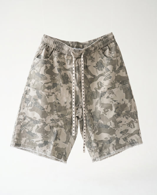 Short - Jeans Army Pockets Light Beige