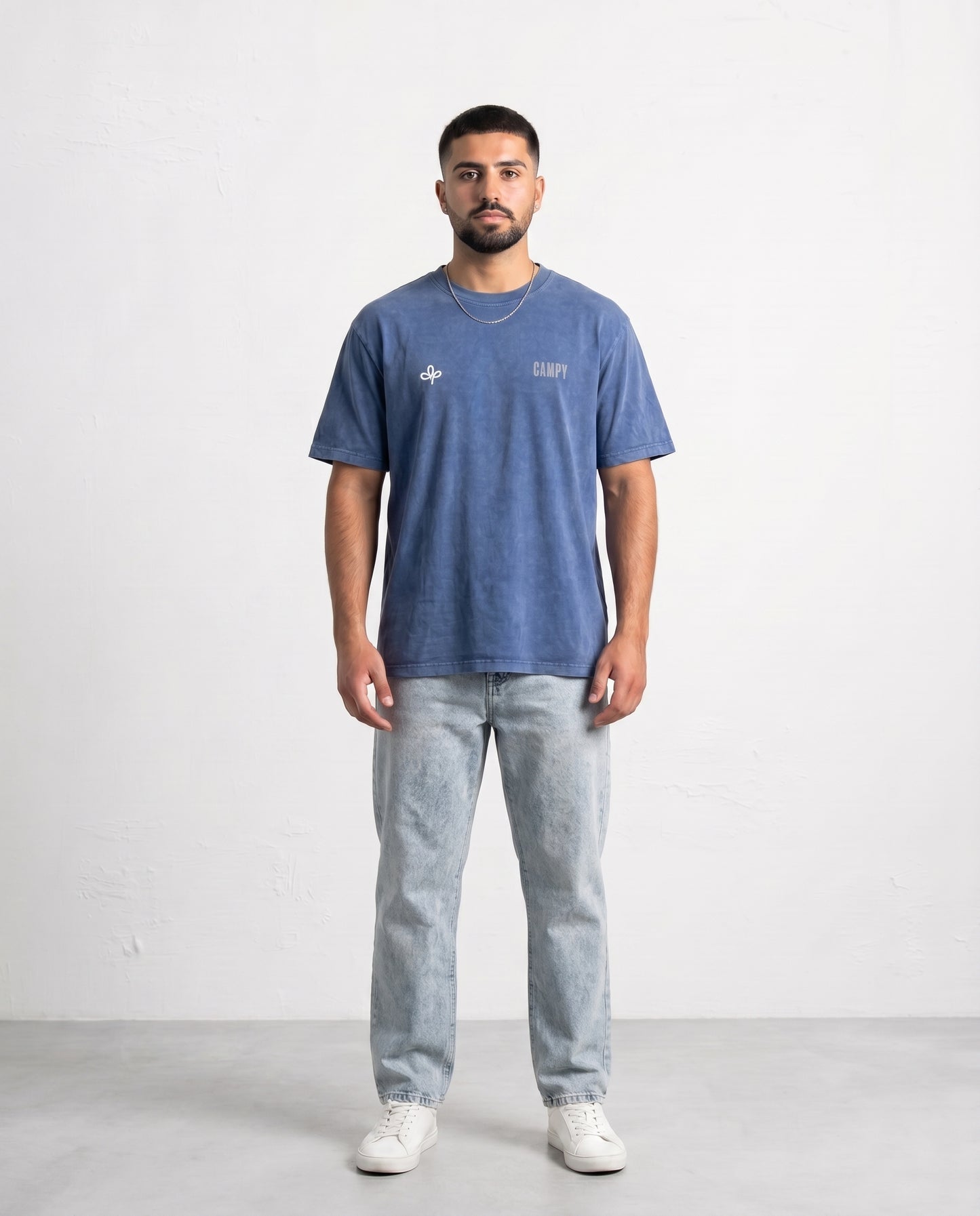 T-shirt-Flower Blue