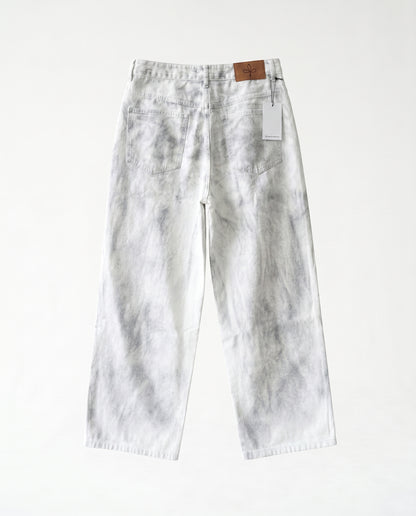 Jeans -  baggy polished white