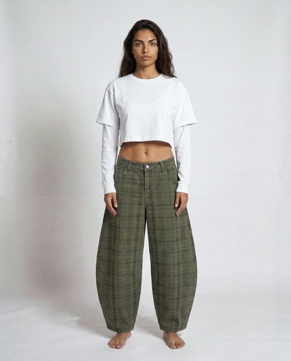 Pants- Circus Squares Green