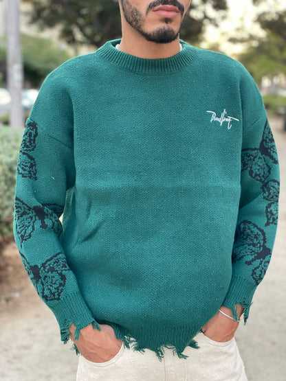 Sweatshirt -  Butterfly Frayed Knit