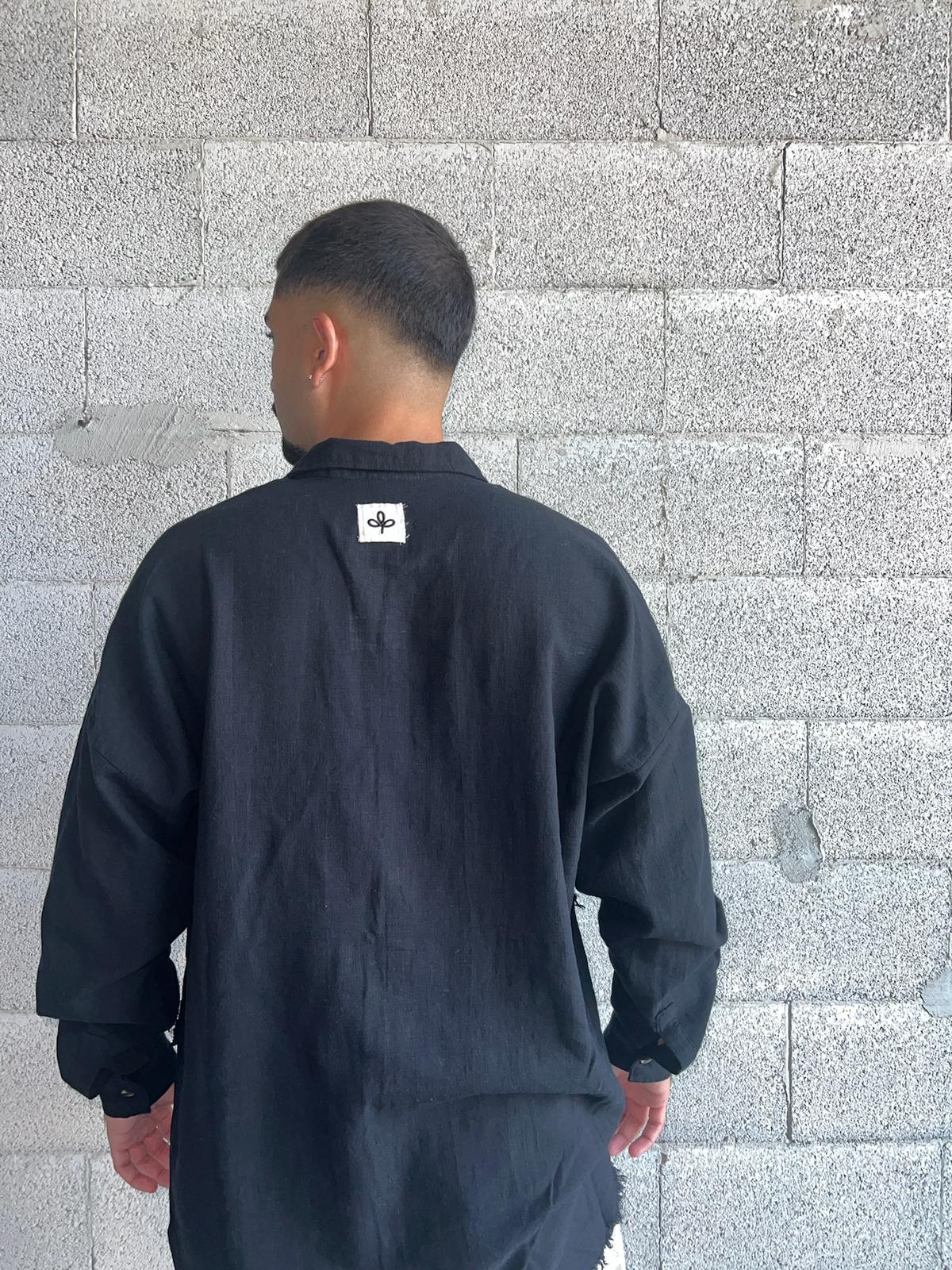 Shirt Band collar – Black