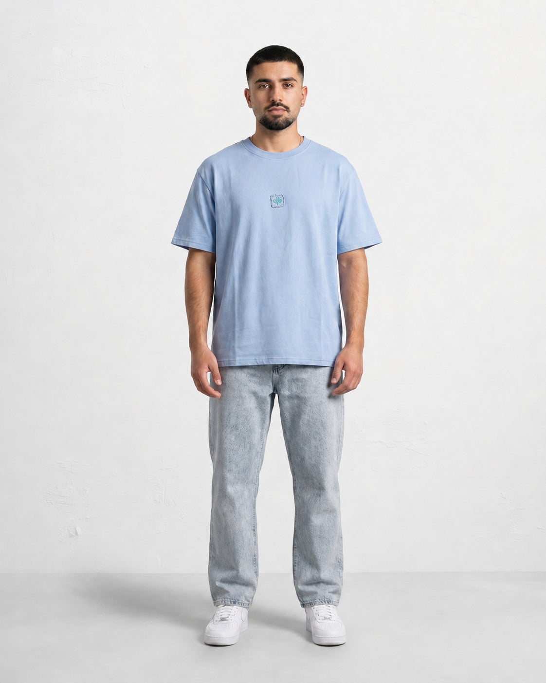 T-shirt - Marble blue