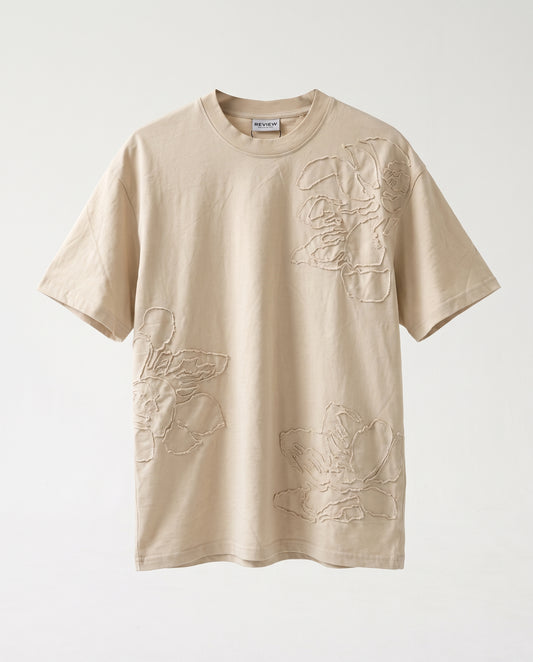 T-shirt - Flower Beige