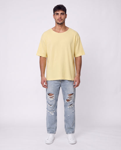 T-shirt Nicole Open Patck Back YELLOW