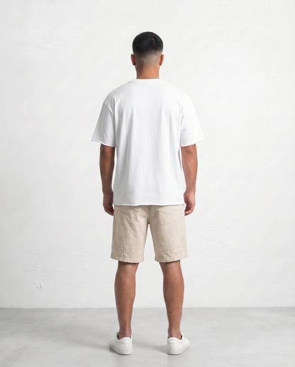 Short - Jeans Plusim Beige lines