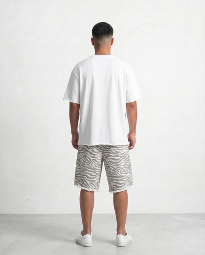 Short - jeans Zebra print