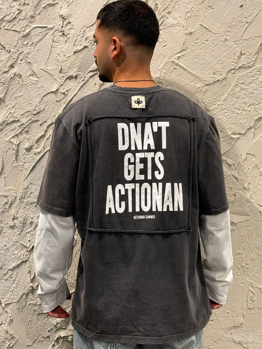 Shirt oversize 3724N dark gray