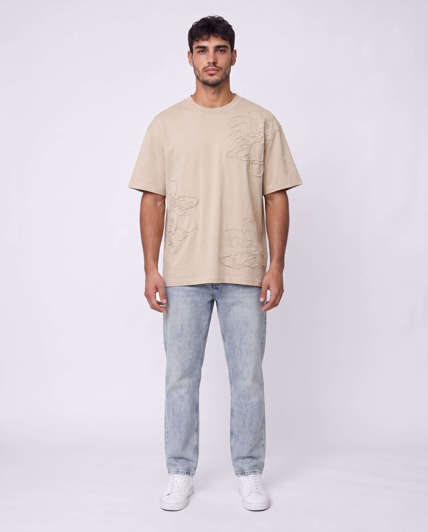T-shirt - Flower Beige