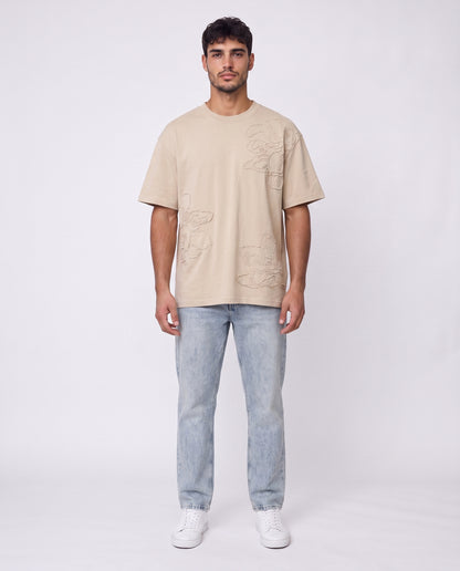 T-shirt - Flower Beige