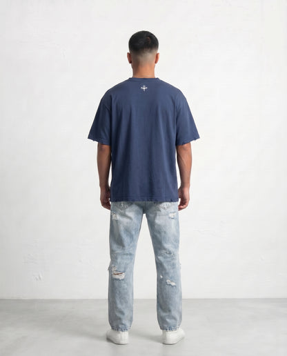 T-shirt Liam's linen rips Blue