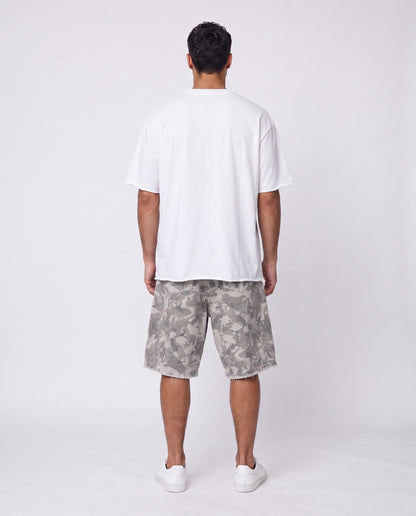 Short - Jeans Army Pockets Light Beige