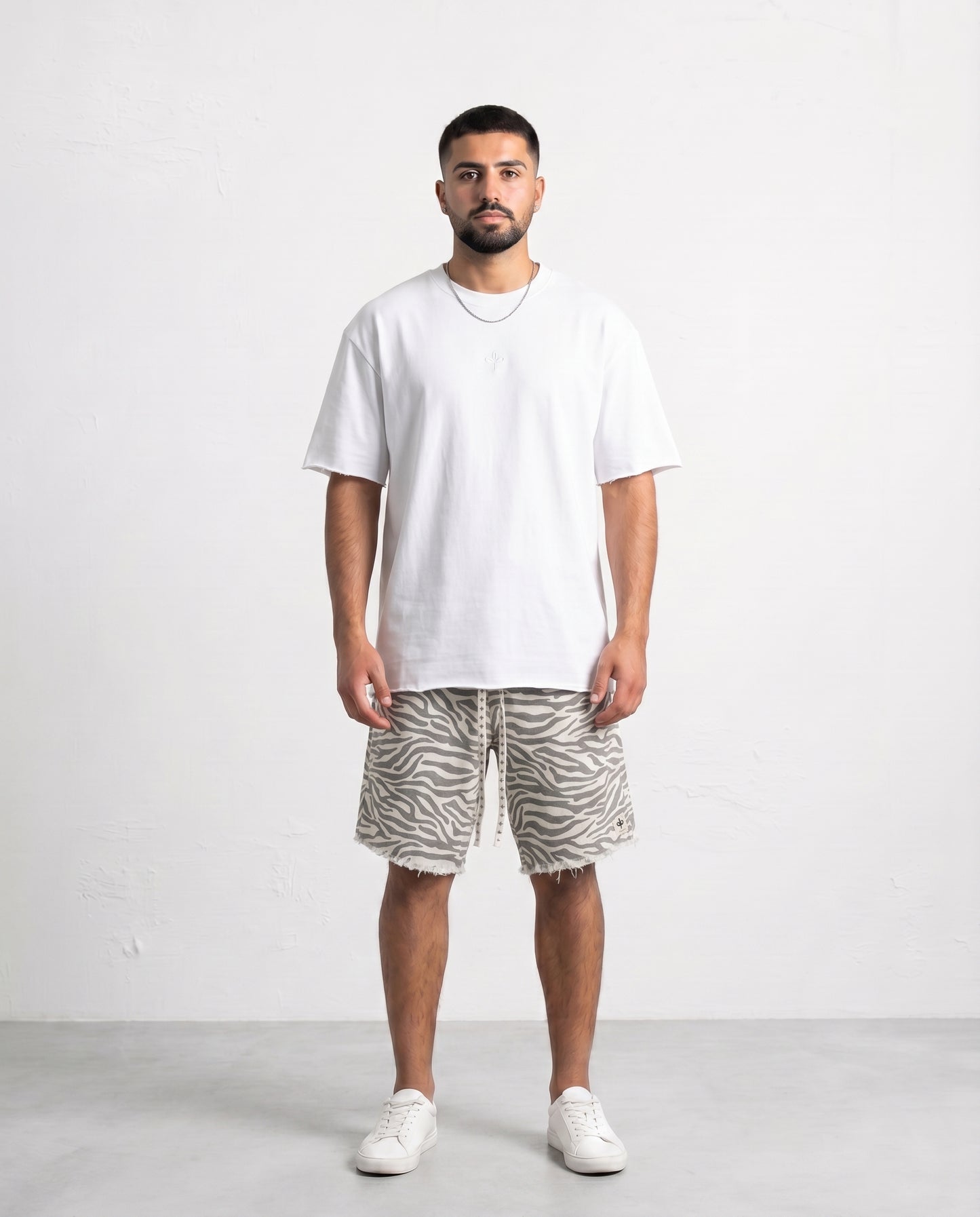 Short - jeans Zebra print