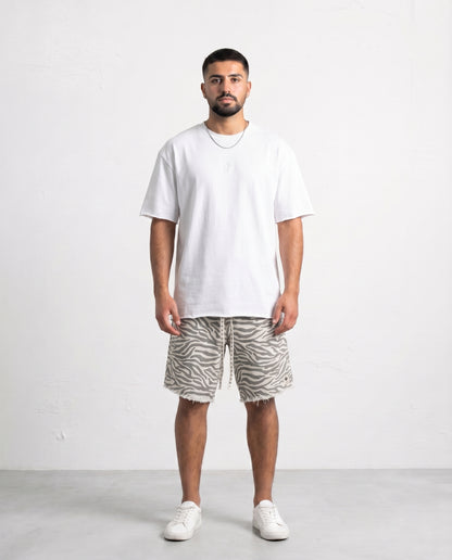 Short - jeans Zebra print