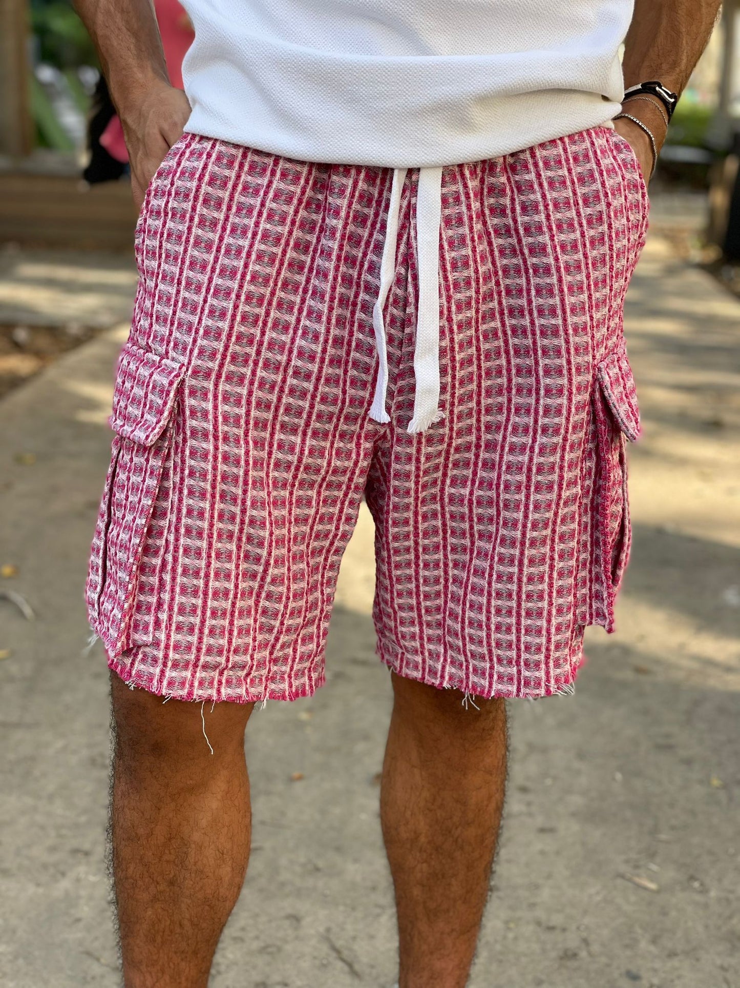 Cargo Plaid Shorts