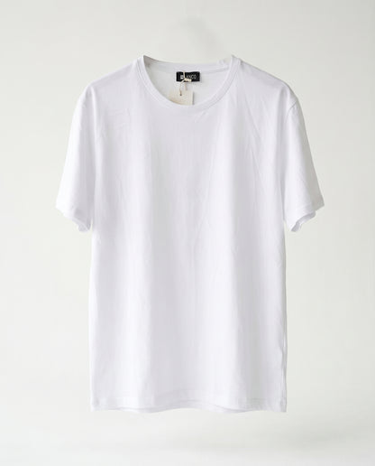 T-shirt Thin collar White