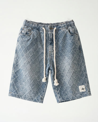Short - Jeans Plusim Blue rhombus