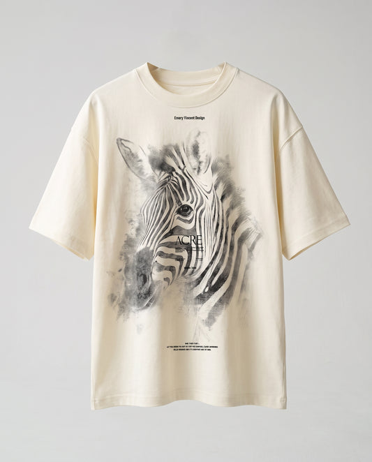 T-shirt- Zebra White