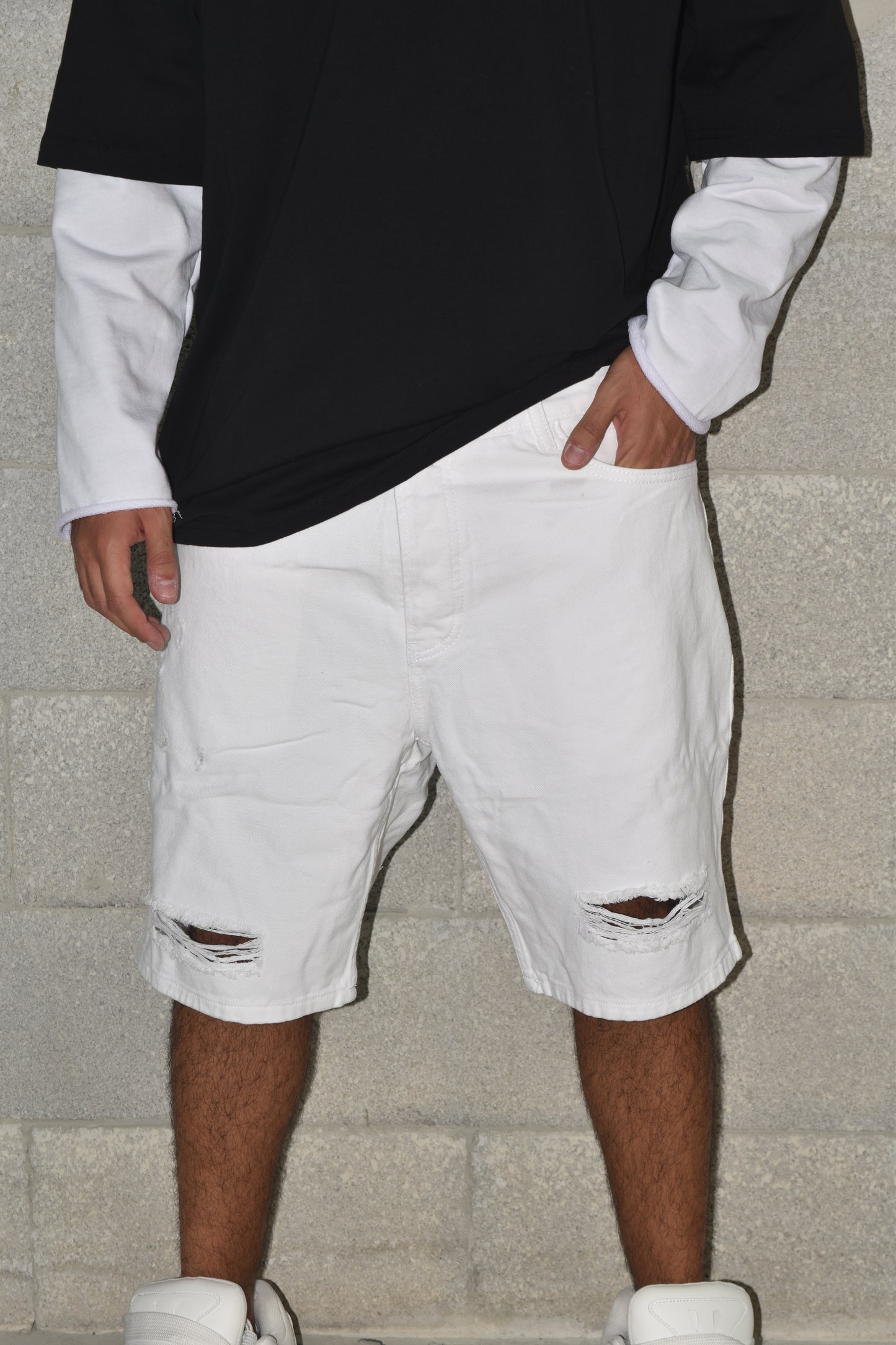 Short - Jeans WHITE TEARS